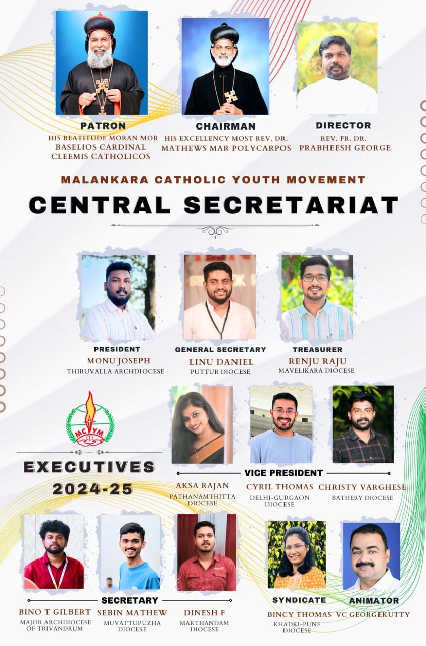 MCYM Ushers in a New Era with 20242025 Central Team Malankara